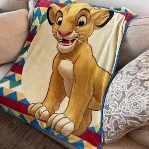 Disney The Lion King Simba Fleece Blanket Northwest Company 48x37” 2019